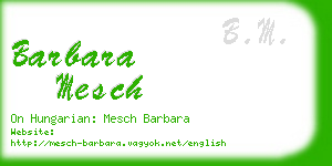 barbara mesch business card